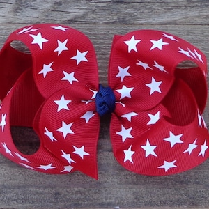 July 4th Hair Bows for Girls ~ Patriotic Hair Bow ~ Bows for Girls ~ Fourth July Hair Clips ~ Headbands for Baby ~ Hairbows for Girls ~