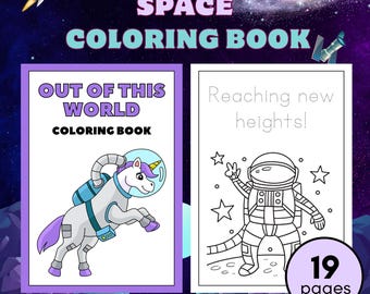LIBRO PARA COLOREAR DEL ESPACIO para niños (Digital)