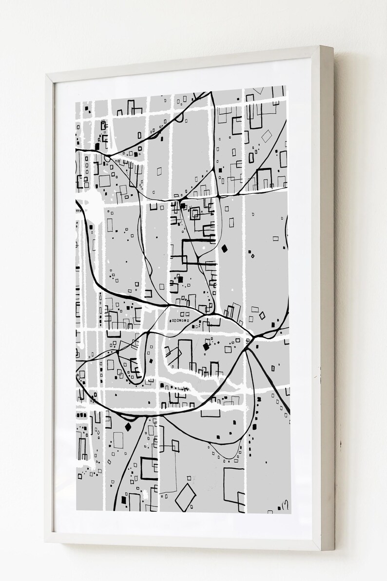 Printable Map Poster 4 | Modern Map Wall Art | Digital Download Print ...