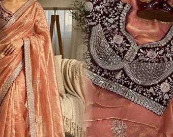 Exclusive of Designer Soft Frendy Satin with beautiful Sequance and Zari Embroidery Work Saree Collection