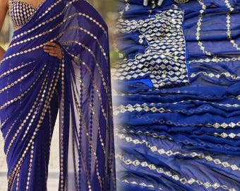 Exclusive of Designer Squence  And real mirror & Ready to wear Saree Collection