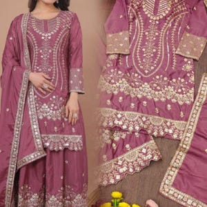 Pakistani Designer Embroidery sequence coding work Readymade Salwar Kameez Wedding Wear Suits