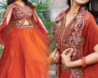 New Launching wedding special Lehenga Choli with  Heavy  Embroidery Sequence & Thred Work, Indian Wedding Outfit