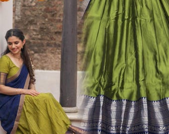 Kanchipuram Lehenga Set, South Indian Wedding Dress Half Saree Traditional Lengha Set