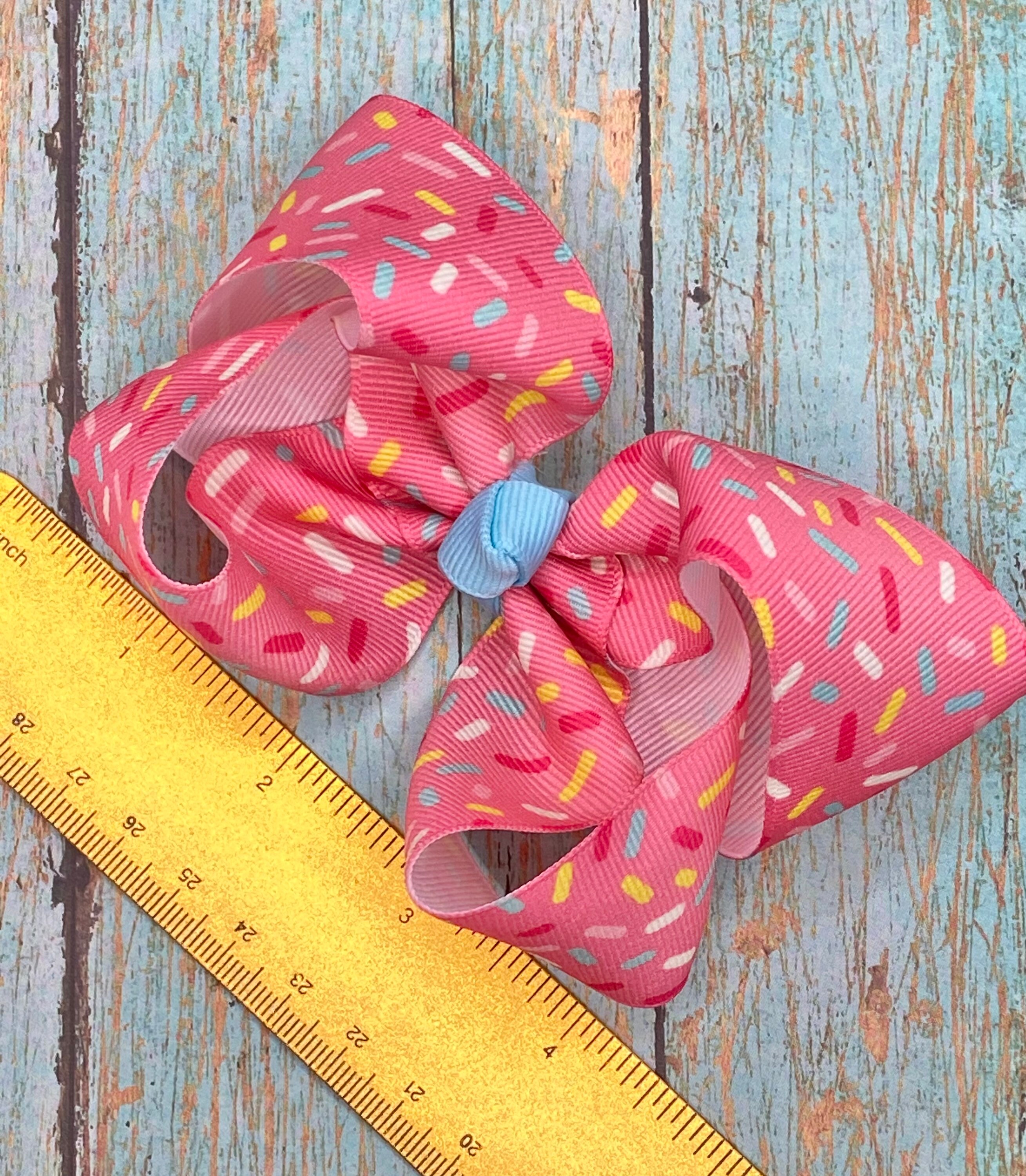 Sprinkle print bow jumbo sprinkles hair bow 4 inch bow 6 Etsy