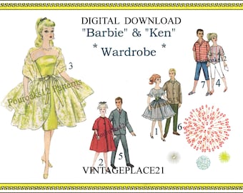 Dolls Clothes For  Fashion Doll 11-1/2" Sewing Pattern 4422