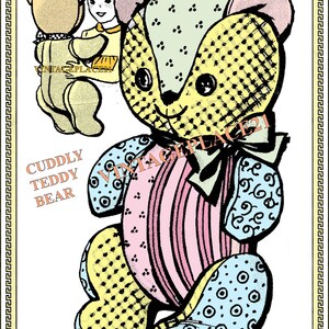 Patchwork Teddy Bear  Sewing Pattern