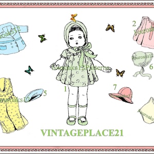 Patsy Doll's Clothes for your Toddler Doll Sewing Pattern