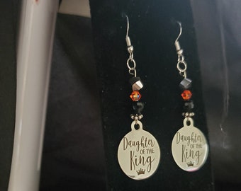 Daughter of the King Earrings, Silver, Faith Earrings,