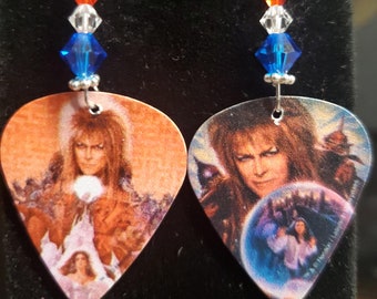 Repurposed   Labyrinth, Guitar Pick Earrings