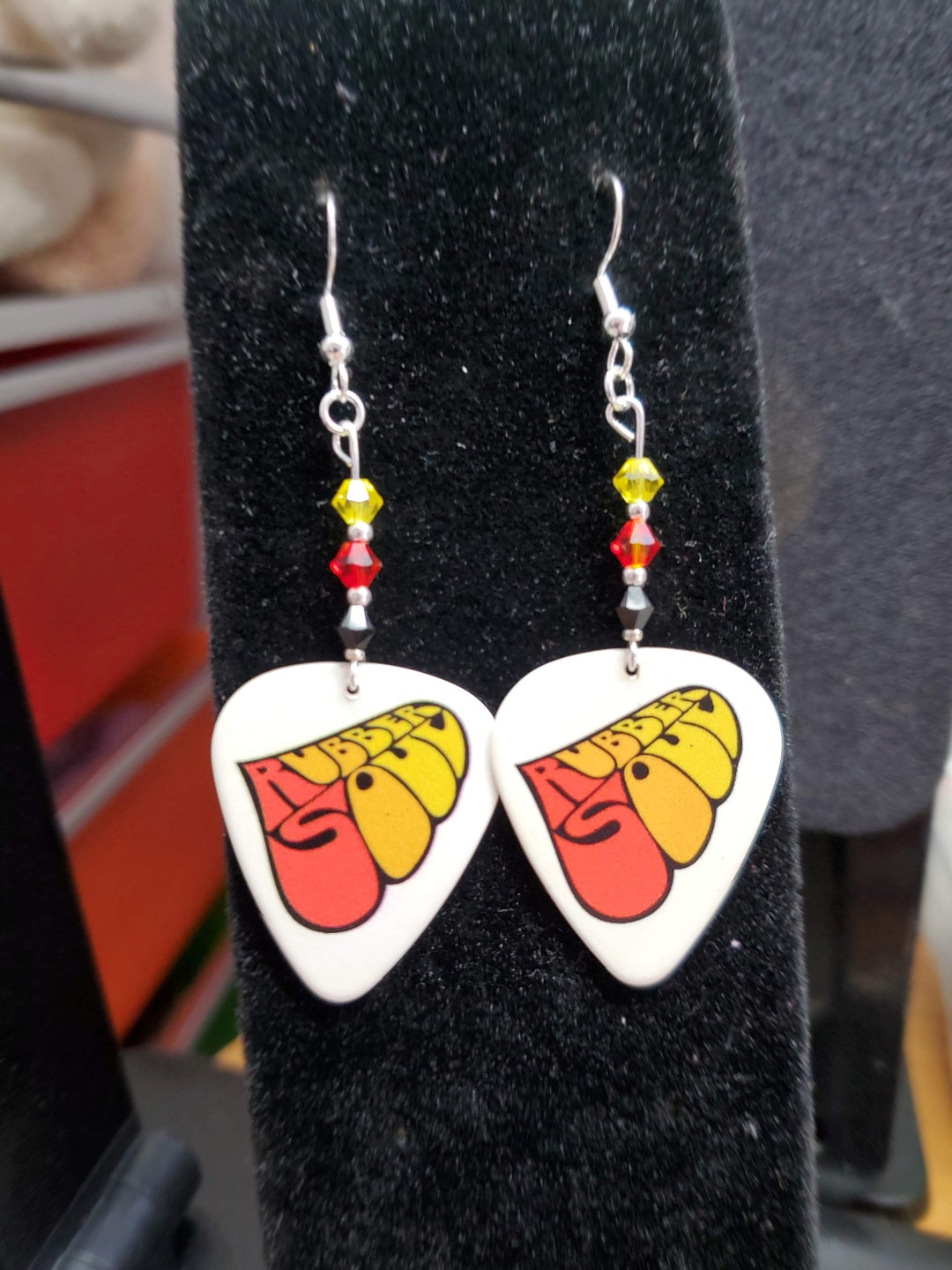 Repurposed the Beatles Rubber Soul Guitar Pick Earrings Etsy