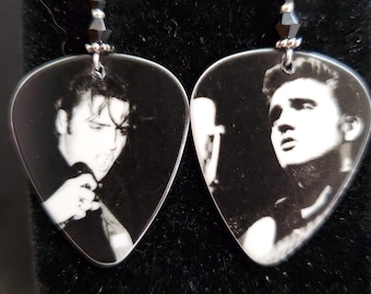 Pendientes de púas de guitarra de Elvis Presley reutilizados