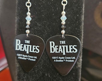 Repurposed Guitar Pick Earrings The Beatles