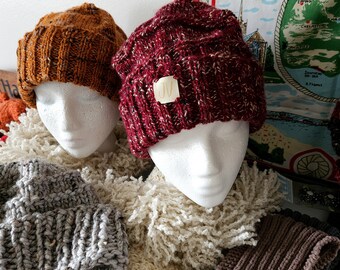 Hand-knitted winter hat