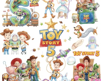 Big Bundle 140 + PNG, Toy Story 5 personnages Mega Pack Png, Woody Buzz Jessie Digital Clipart, You've Got a Friend in Me, téléchargement immédiat