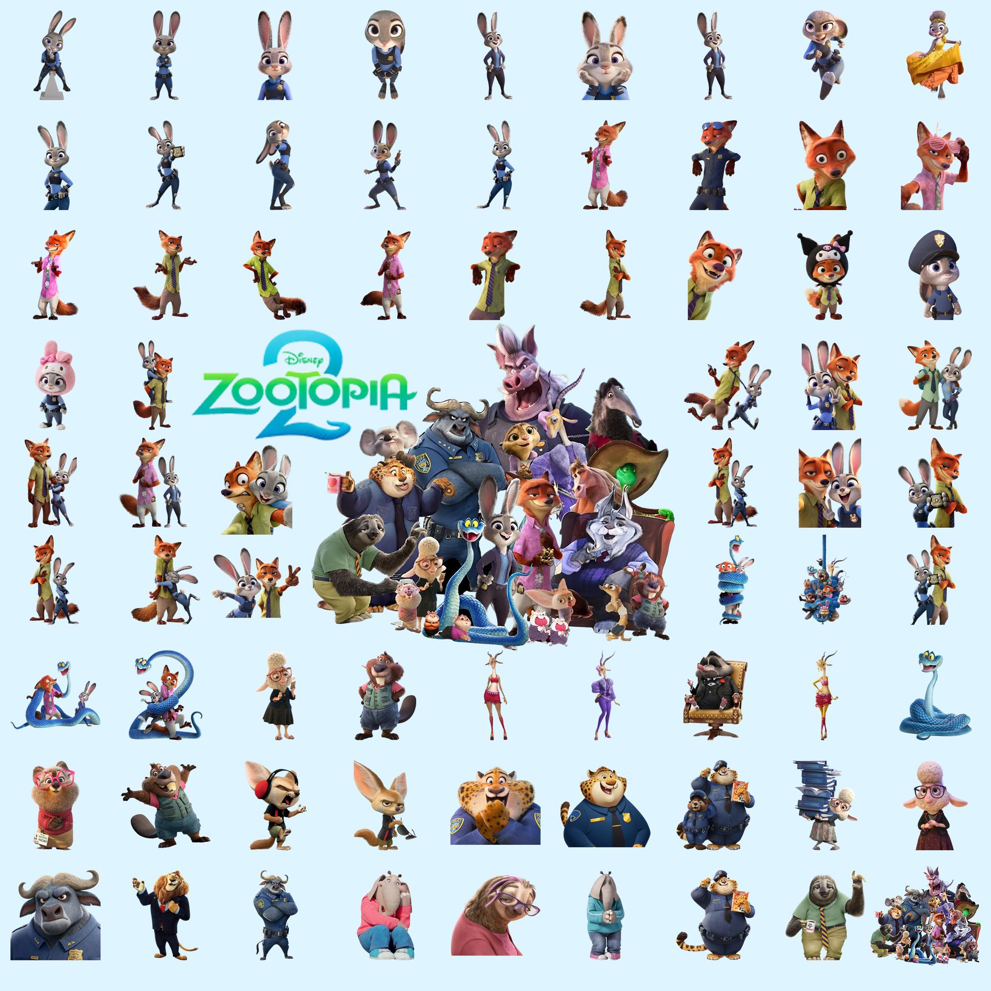 70+ Zootopia 2 Clipart Bundle PNG, Layered SVG, Digital Paper ...