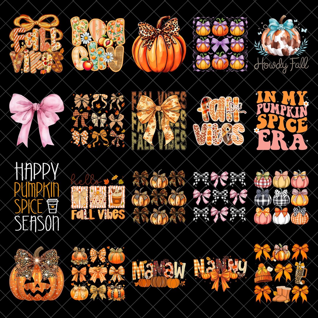 Fall Png Bundle Retro, Thanksgiving Pumpkin Season Crazy Goose ...