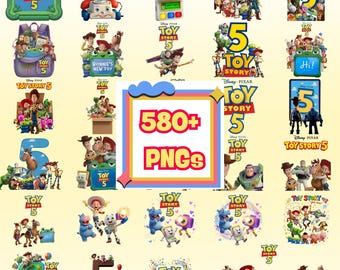 Plus de 580 personnages de Toy Story 5 Bundle PNG, Woody Buzz Jessie Clipart numérique, Vous avez un ami en moi, téléchargement immédiat