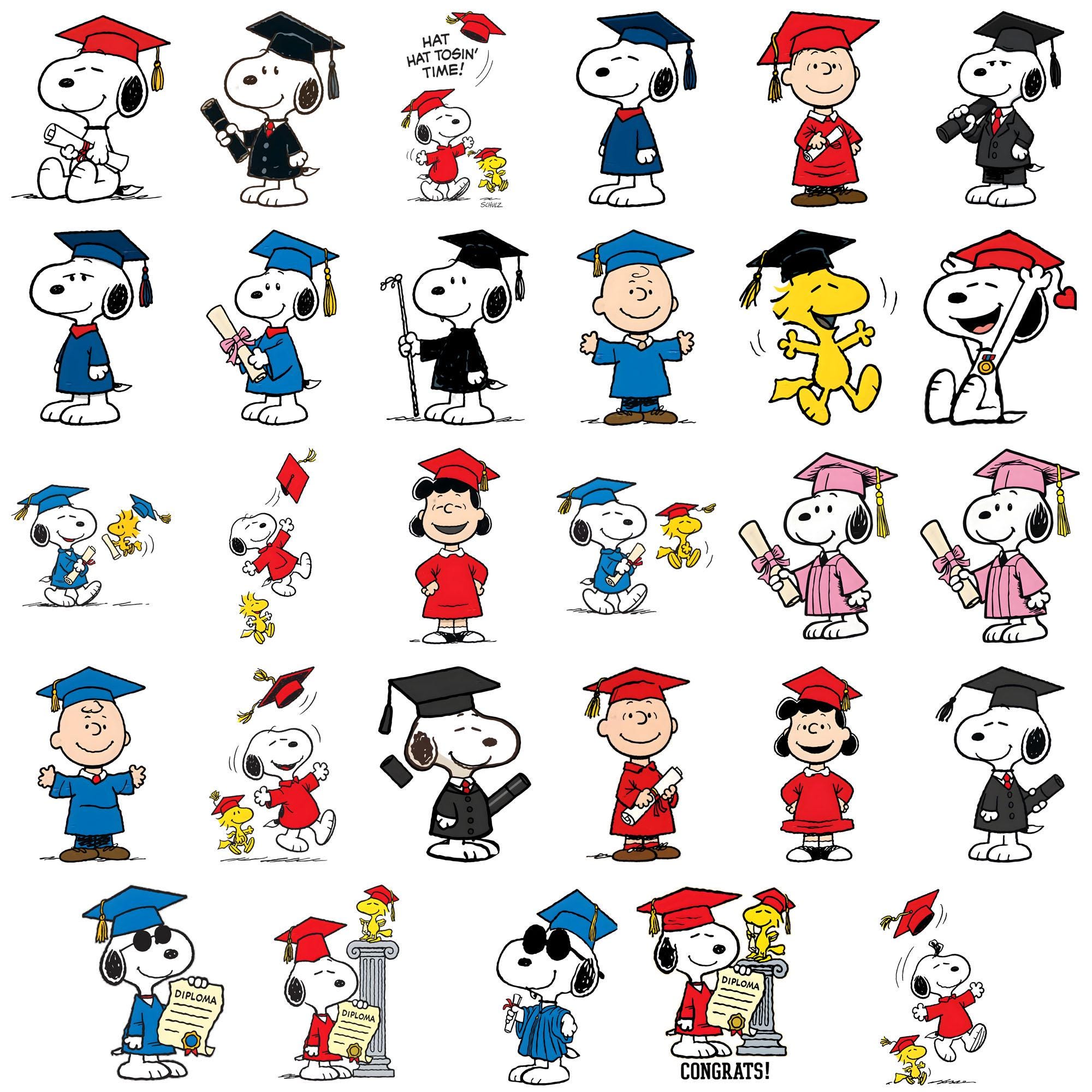 Snoop Graduation Bundle PNG, Cute Snoop Graduate Clipart Set, Cartoon ...