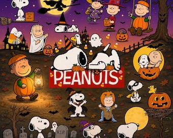160+ Snoopy Halloween PNG Bundle, Peanuts Halloween Clipart, Trick Or Treat Snoopy, Charlie Brown Halloween PNG Download