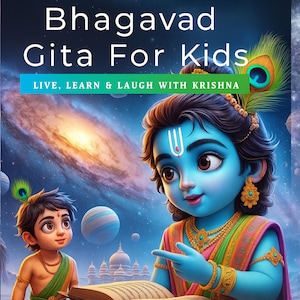 Bhagavad-gita voor kinderen | Boek Krishna-leringen (pdf) | Mythologieboeken | Makkelijk te lezen voor kinderen | Kleurrijk en eenvoudig lezen | Afdrukbaar