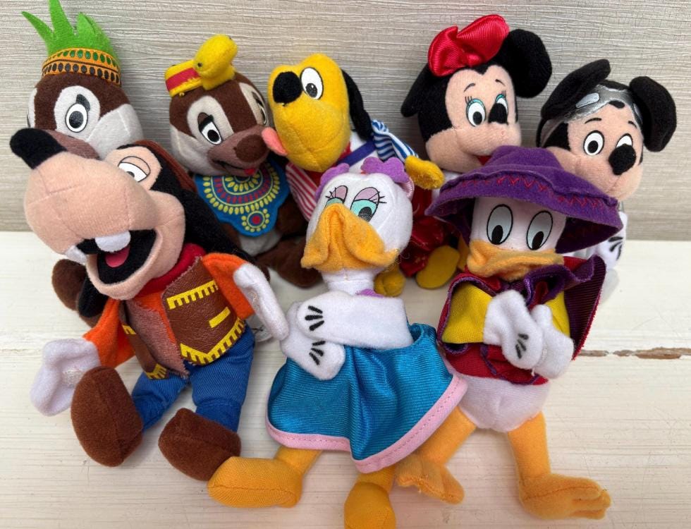 Mcdonalds Happy Meal Disneyland Paris 2000 Set of 8 Soft Toys