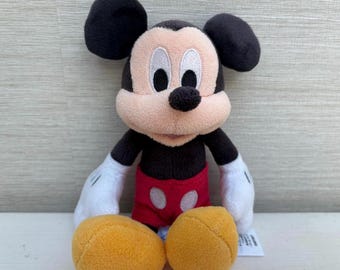 Disney Mickey Mouse Plush Soft Toy Beanie 8.5 " no Tag
