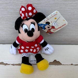 Disneyland Paris Small Minnie Mouse Vintage Soft Toy Beanie With Tags 2000 image 9