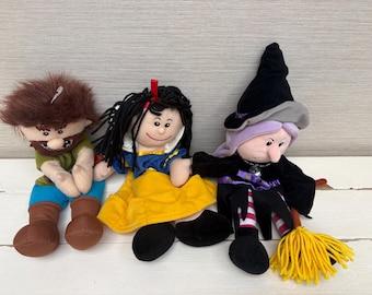 Fiesta Crafts Märchen-Handpuppen Schneewittchen, Hans und die Bohnenranke & Böse Hexe (separat erhältlich)