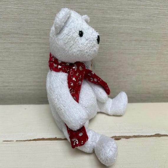 TY Beanie Baby Holiday Teddy Bear 2000, White Christmas Bear - Etsy