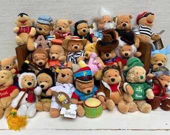 Winnie The Pooh Disney Collectable Vintage Soft Toys / Beanies  1990s Onwards  8" - Various Characters Sold Separately