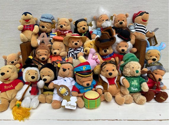 Winnie the Pooh Disney Collectable Vintage Soft Toys / Beanies