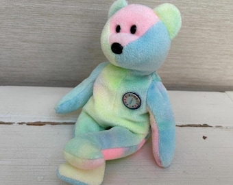 TY Beanie Babies B.B Bear The Original Birthday Bear Soft Toy Plush Retired 1999 8" No Tag