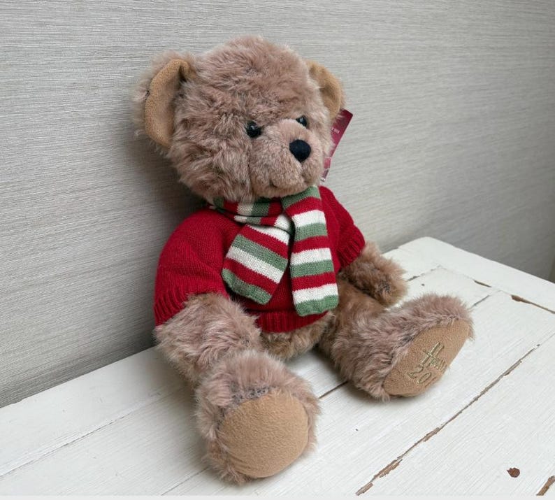 Vintage 2010 Harrods Archie Teddy Bear: Brown Plush With Scarf (17 ...