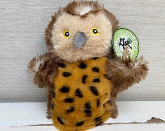 フォークマニス フクロウのハンドパペット ぬいぐるみ - Etsy 日本