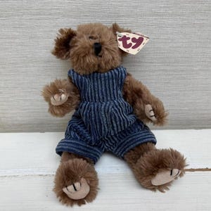 Ty Collectable Bear Christopher Attic Treasures Soft Toy Plush Beanie Jointed Teddy Bear 7.5" with Tag