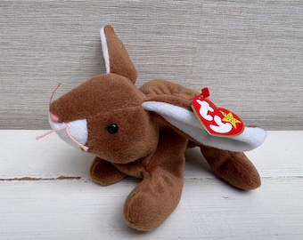 Ty Beanie Babies - Ears Bunny Rabbit 1995 Plush Soft Toy Beanie 8" with Tag