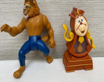 Beauty And The Beast 1990s McDonalds Happy Meal Plastic Toys Vintage - Various Characters Sold Individually