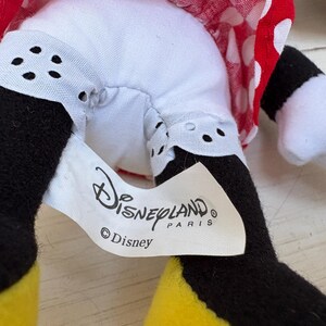 Disneyland Paris Small Minnie Mouse Vintage Soft Toy Beanie With Tags 2000 image 7