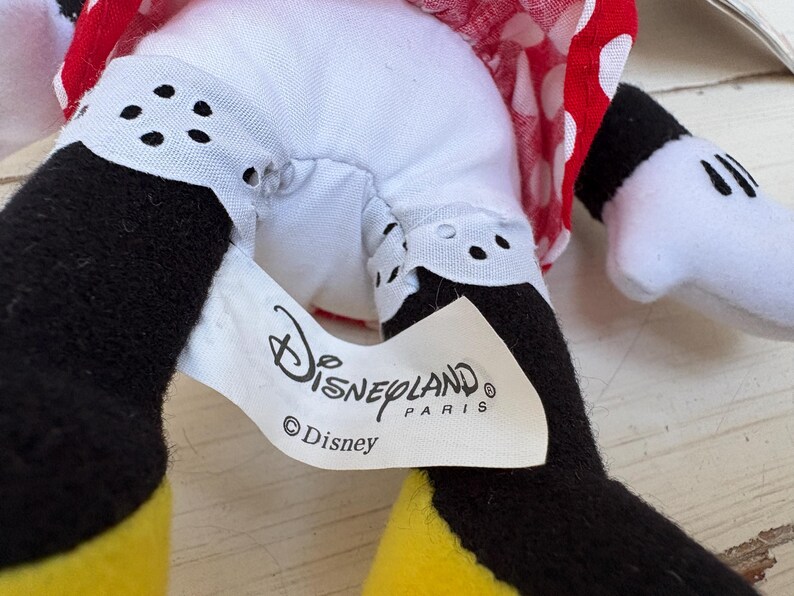 Disneyland Paris Small Minnie Mouse Vintage Soft Toy Beanie With Tags 2000 image 7