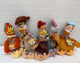 Pelúcias do filme A Fuga das Galinhas da Dreamworks com etiquetas - Vendidas individualmente. Escolha seu personagem!