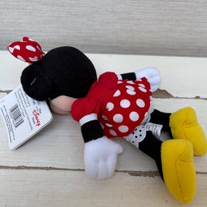 Disneyland Paris Small Minnie Mouse Vintage Soft Toy Beanie With Tags 2000 image 5