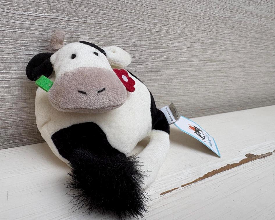 Jellycat Vintage 2000 Barnyard Bap Cow Dingly Dangly Rare Small