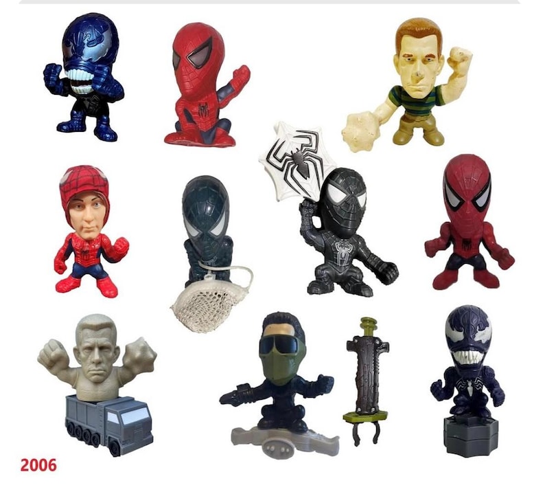 Burger King Spider-Man 3 2006 Reklamfigurer Plastleksaker - Olika karaktärer säljs individuellt bild 2