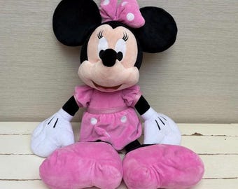 Minnie Mouse in Pink Dress Disney Soft Toy Plush 24 " / 60 cm Large