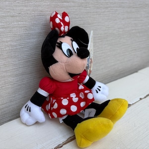 Disneyland Paris Small Minnie Mouse Vintage Soft Toy Beanie With Tags 2000 image 3