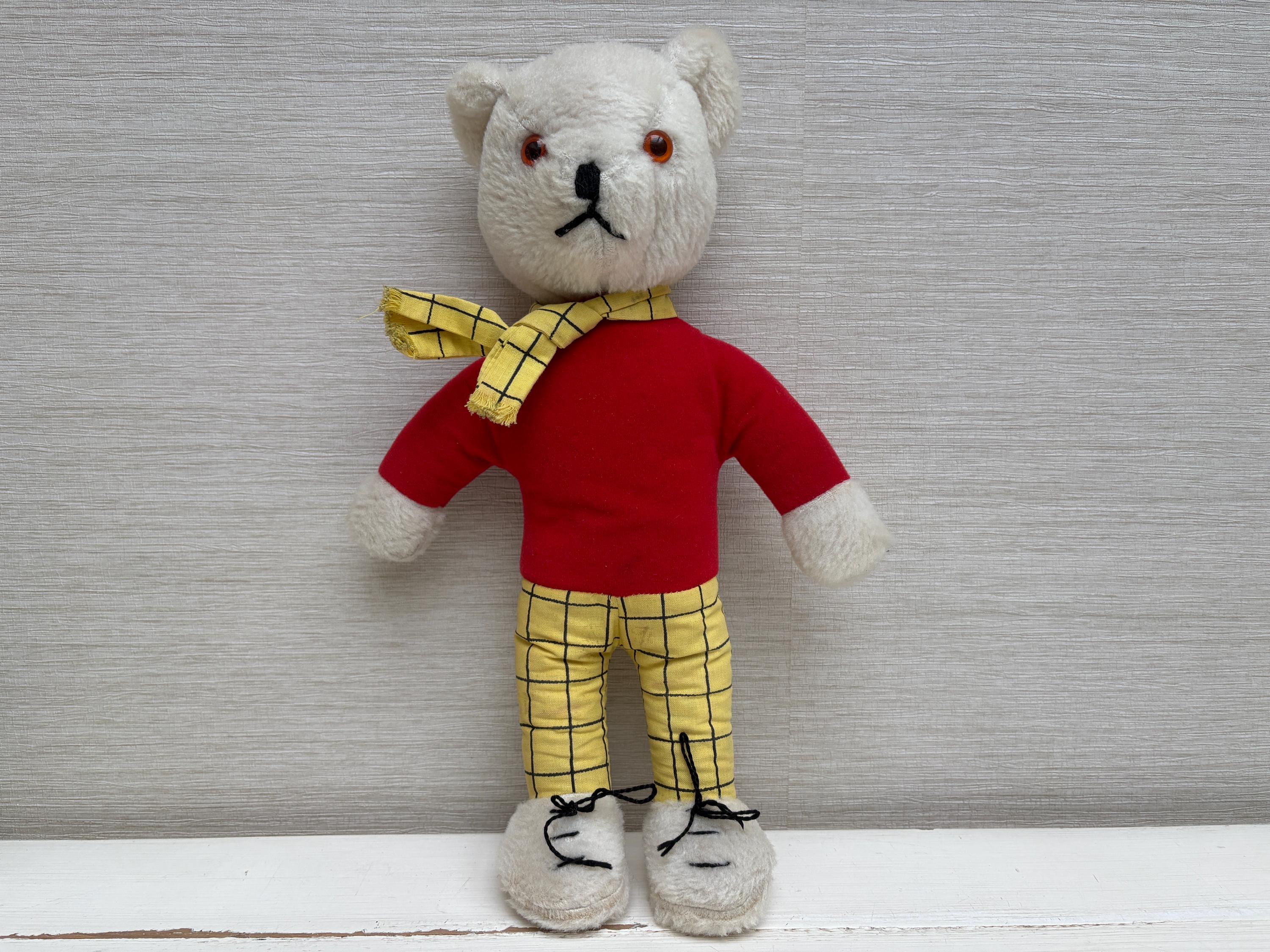 Vintage Rupert the Bear Pedigree Collectable Teddy Bear Soft Toy
