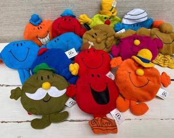 2001 Mr Men & Little Miss Vintage McDonalds Promotional Soft Toys Inside Out - Various Characters Sold Separately