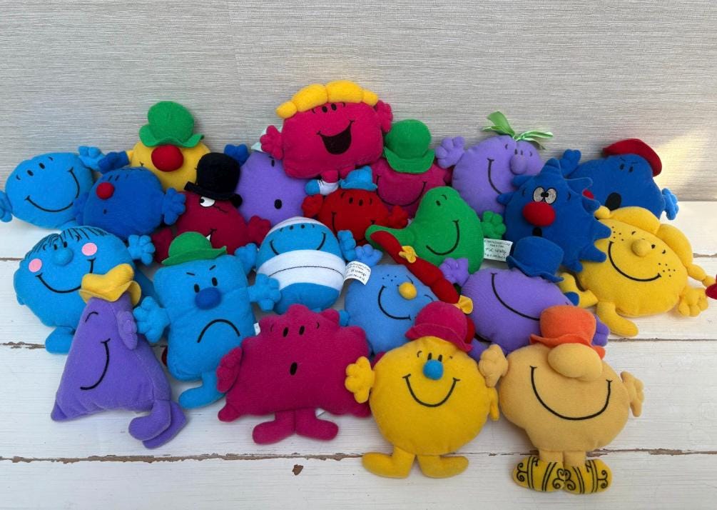 1999/2000 Mr Men & Little Miss Vintage Mcdonalds Promotional Soft