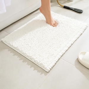 Tappetino Da Bagno Morbido Con Motivo Floreale 3D - Antiscivolo, Lavabile In Lavatrice, Alta Assorbenza In Microfibra - 40,6x61 Cm O 48,3x76,2 Cm - Azzurro